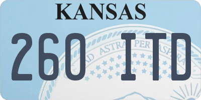 KS license plate 260ITD