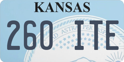 KS license plate 260ITE