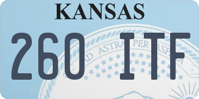KS license plate 260ITF