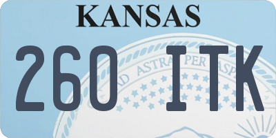 KS license plate 260ITK