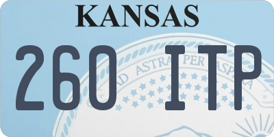 KS license plate 260ITP