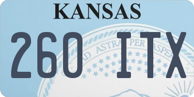 KS license plate 260ITX