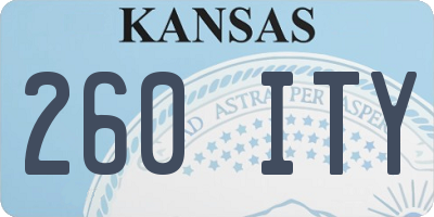 KS license plate 260ITY