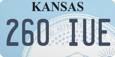 KS license plate 260IUE