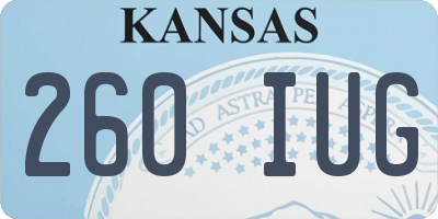 KS license plate 260IUG