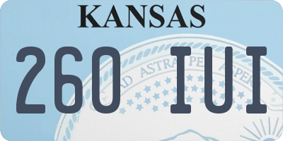 KS license plate 260IUI