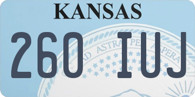 KS license plate 260IUJ