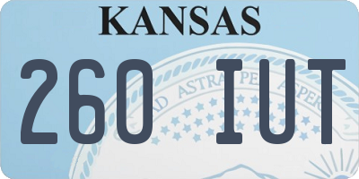 KS license plate 260IUT