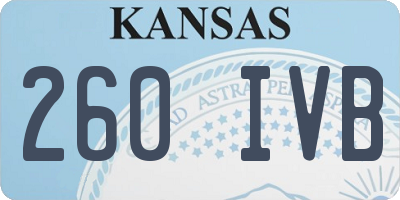 KS license plate 260IVB
