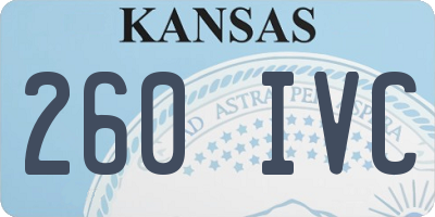 KS license plate 260IVC