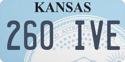 KS license plate 260IVE