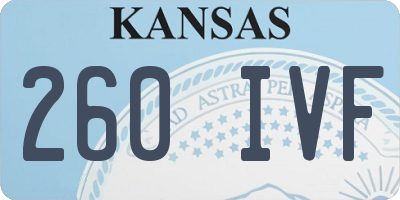KS license plate 260IVF