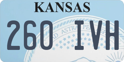 KS license plate 260IVH