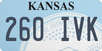 KS license plate 260IVK