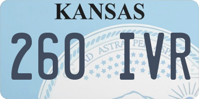 KS license plate 260IVR