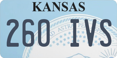 KS license plate 260IVS