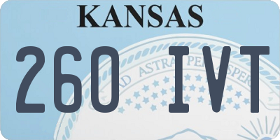 KS license plate 260IVT