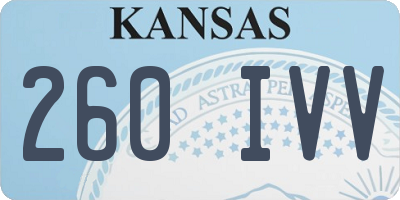 KS license plate 260IVV
