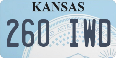 KS license plate 260IWD