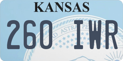 KS license plate 260IWR