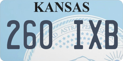 KS license plate 260IXB
