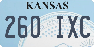 KS license plate 260IXC