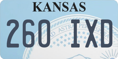 KS license plate 260IXD