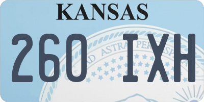 KS license plate 260IXH