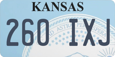 KS license plate 260IXJ