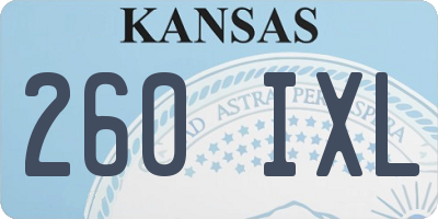 KS license plate 260IXL