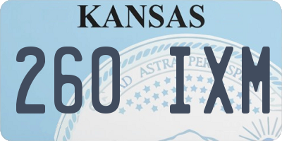 KS license plate 260IXM