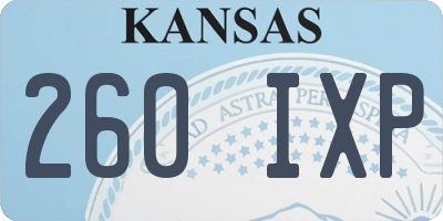 KS license plate 260IXP