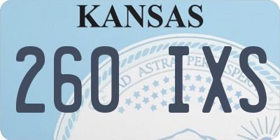 KS license plate 260IXS