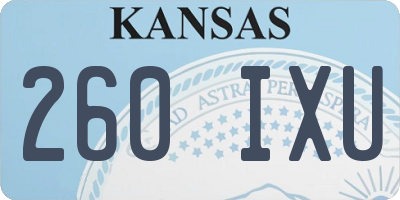 KS license plate 260IXU