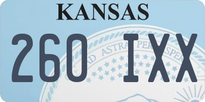 KS license plate 260IXX