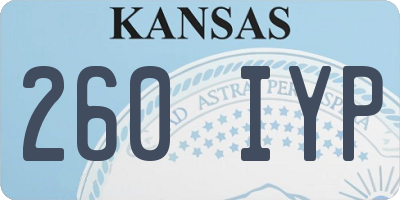 KS license plate 260IYP