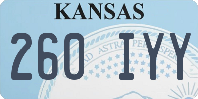 KS license plate 260IYY
