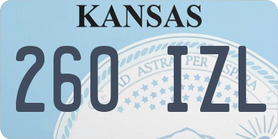 KS license plate 260IZL
