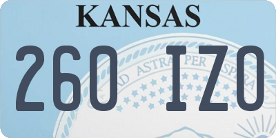 KS license plate 260IZO