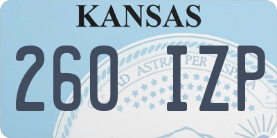 KS license plate 260IZP