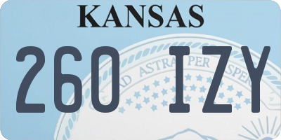 KS license plate 260IZY