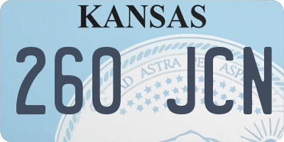 KS license plate 260JCN