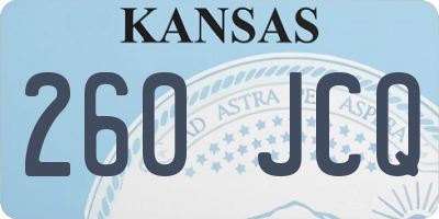 KS license plate 260JCQ