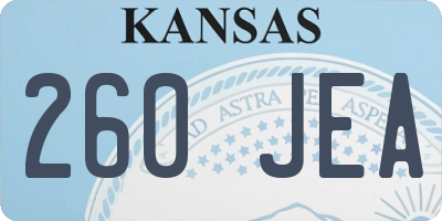 KS license plate 260JEA