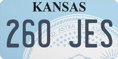 KS license plate 260JES