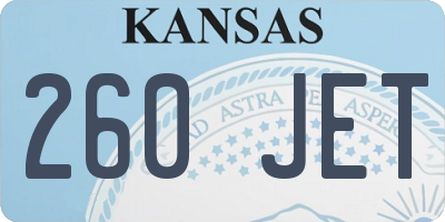KS license plate 260JET