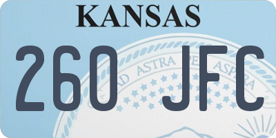 KS license plate 260JFC