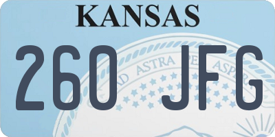 KS license plate 260JFG