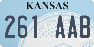 KS license plate 261AAB