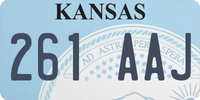 KS license plate 261AAJ